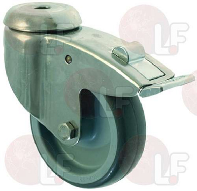 SWIVELING WHEEL WITH BRAKE