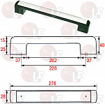 ЧЕРНАЯ РУКОЯТКА 8730 276x28xh40 мм ЧЕРНАЯ РУКОЯТКА 8730 276x28xh40 мм