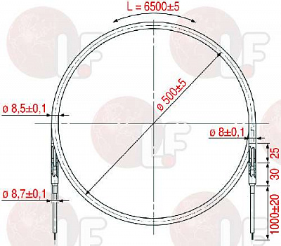 SHEATHED HEAT.ELEM. RSV-650 2400W 230V