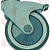 SWIVELLING WHEEL WITH BRAKE