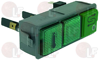 SWITCH BLOCK W/ 1 GREEN MONOPOLAR SWITCH