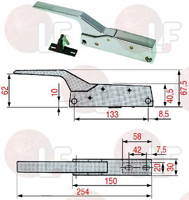 LH-RH CATCH WITHOUT LOCK 791 CR