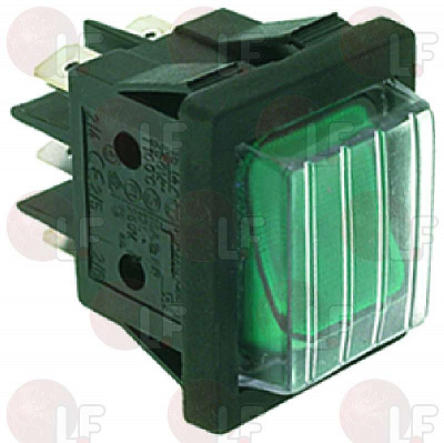 GREEN MOMENTARY CHANGE OVER SWITCH 250V