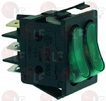 GREEN DOUBLE SWITCH 16A 250V GREEN DOUBLE SWITCH 16A 250V