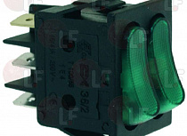 GREEN DOUBLE SWITCH 16A 250V