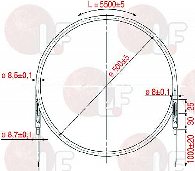 SHEATHED HEAT.ELEM. RSV-550 2100W 230V