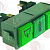 GREEN DOUBLE SWITCH BLOCK 250V 16A