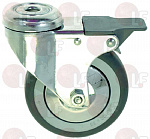 SWIVELLING WHEEL WITH BRAKE