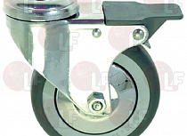 SWIVELLING WHEEL WITH BRAKE