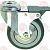 SWIVELLING WHEEL WITH BRAKE