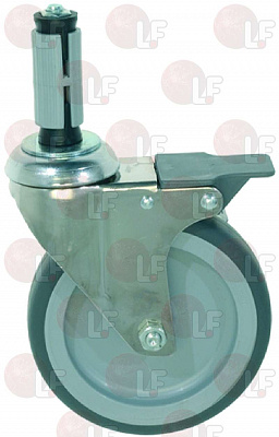 AXLE SWIVELLING WHEEL WITH BRAKE