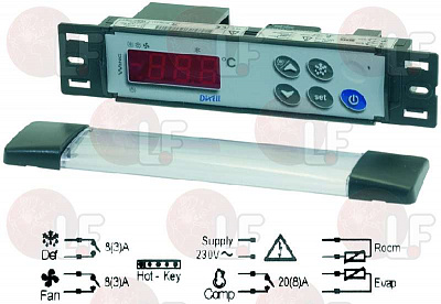 CONTROLLER XW60LS SHORT 230V NTC/PTC