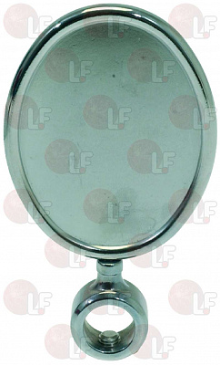 OVAL VERTICAL CHROMEPL. BADGE HOLDER