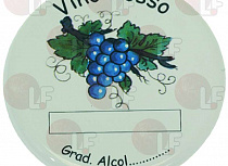 ROUND CERAMIC BADGE "RED WINE"
