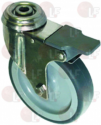 SWIVELING WHEEL WITH BRAKE