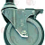 AXLE SWIVELLING WHEEL WITH BRAKE